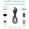 DC Power Cord USB to 5.5X2.1 Multifunctional Dc Interchangeable Plug. 
