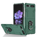 New Applicable Samsung Galaxy Z Flip1 5G Armor Ring Folding Drop-Resistant Mobile Phone Protective Case. 