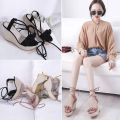 Women's Wedge Sandals Summer2022New Korean Style All-Matching Strap Platform Shoes with Fairy Dress Shoes High Heels.