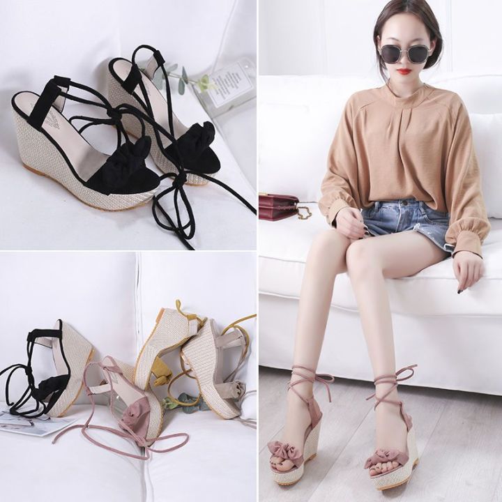 Women's%20Wedge%20Sandals%20Summer2022New%20Korean%20Style%20All-Matching%20Strap%20Platform%20Shoes%20with%20Fairy%20Dress%20Shoes%20High%20Heels%20-%20Image%207