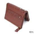 Avro Premium 100% Genuine Cow Leather Double Zipper Money Bag For Men Stylish Export Quality Wallet For Men. 