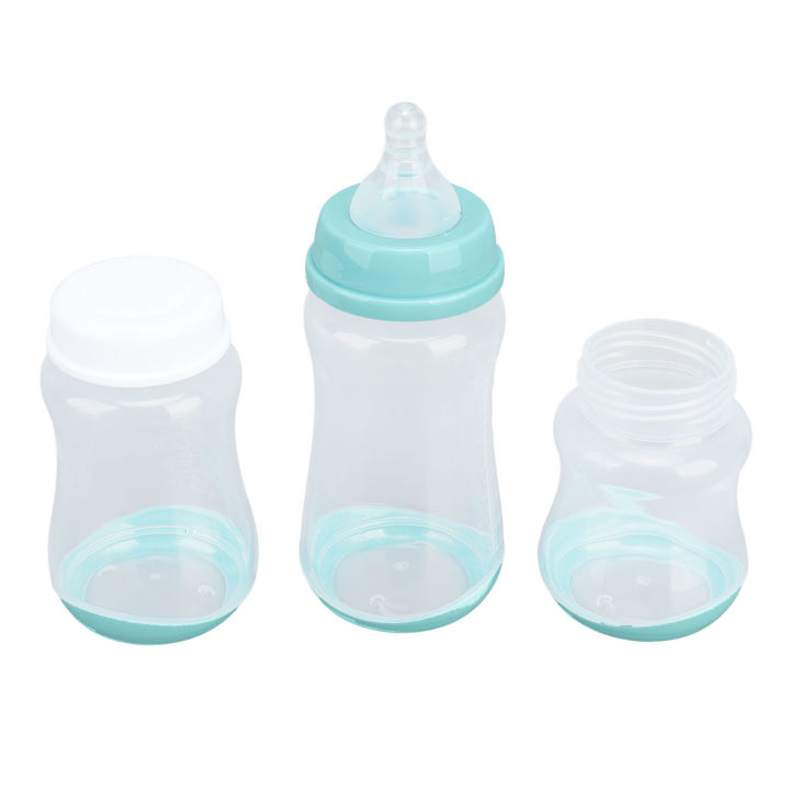 Feeding Bottle Set, PP Silicone Soft Baby Bottle Set 3Pcs Safe for Newborn