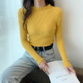 IELGY autumn half-high neck long-sleeved sweater women's inner wear bottoming shirt slim-fit half-high neck sweater women. 