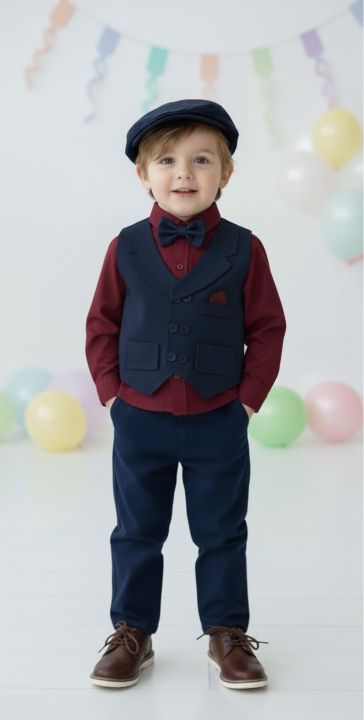 MOST%20DEMANDING%20Royal%20blue%205pcs%20party%20dress%20for%206%20month%20to%207%20years%20kids%20with%20full%20sleeves%20shirt%20,%20full%20pant%20,%20vest%20and%20bow%20tie%20and%20cap%20-%20Image%203