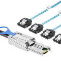 1M/2M/3M Mini SAS 26Pin SFF-8088 Male to 4 SATA 7Pin Female Hard Disk Splitter Adapter Data Cable Server Storage Array Computer.