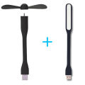 Creative USB Fan Flexible Portable Mini Fan USB LED Light Lamp For Power Bank Notebook Computer Summer Gadget.