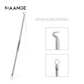 MAANGE 4 Pcs Set Stainless Steel Extractor Blackhead Remover Needles Acne Pimple Blemish Bron Stick. 