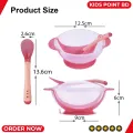 Baby Feeding Spoon Bowl Set (1 PCS) - Multicolor Suction Bowls Tableware Food Grade with Spoon [Premium]. 