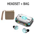M43 TWS Bluetooth 5.3 Earphones LED Display Wireless Headphones Touch Control Earbuds HD Stereo Sports Waterproof Gaming Headset. 