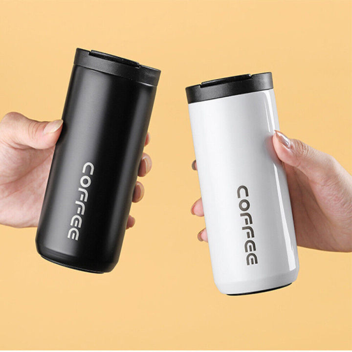 Flask Vacuum Leakproof 400/500ML Insulated Coffee Mug Cup Travel Stainless Steel