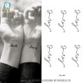 【EIEGANT Store】Waterproof Temporary Tattoo Sticker body rist english letters Love tatto flash tatoo tattoos for girl men 4. 