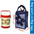 Jute Fabric eco frindly home made Lunch / tiffin Carrying Bag with soft handle.