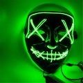 Harmony Cosplay the Up Wire Purge Mask Costume Halloween Light Scary Led Fluorescent Red Tik Tok. 
