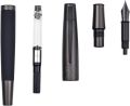 Hongdian 6013 Matte Black Fine Nib Fountain Pen with Metal Box Titanium Black Gift Pen Set.
