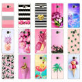 silicon case For Samsung Galaxy A7 2016 A710F A710 -A710F Case soft TPU Back Cover Capa For Samsung A7 2016 A7 6 pink summer. 