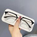 Myopia glasses, handsome men, double-beam half-frame, can be equipped with power, anti-blue light, anti-optics, eye protection, flat frames, women's tide. 
