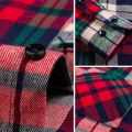 New Cotton Fashion Plaid Shirts For Men's Long Sleeve Single Patch Pocket Design Young Casual Standard-Fit Flannel Shirt S-8XL. 