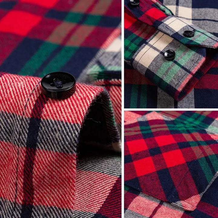New%20Cotton%20Fashion%20Plaid%20Shirts%20For%20Men's%20Long%20Sleeve%20Single%20Patch%20Pocket%20Design%20Young%20Casual%20Standard-Fit%20Flannel%20Shirt%20S-8XL%20-%20Image%206