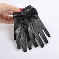 1Pair Girls Princess Dress Mesh Bow Lace Pearl Ornament Gloves Party Supplies Kids Birthday Ceremony Coronation Accessories Gift. 