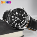 Skmei Fashion Watch Men Leather Top Luxury Quartz Waterproof Outdoor Sports Relogio Masculino 9232.