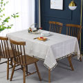 Household Cotton Linen TableclothinsStyle Simple Fabric Plaid New Chinese Style Coffee Table Mat Tablecloth Wear-Resistant Table Cloth Wholesale.