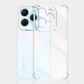 Infinix Hot 40i Premium Silicone Case Crystal Clear Soft TPU Ultra-Thin Transparent Flexible Protective Mobile Phone Back Cover.