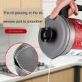 1.4L Multifunction Leakproof Can Grease Container Kitchen Tool Kettle Cooking Separator Frying Pot with Strainer Oil Storage.