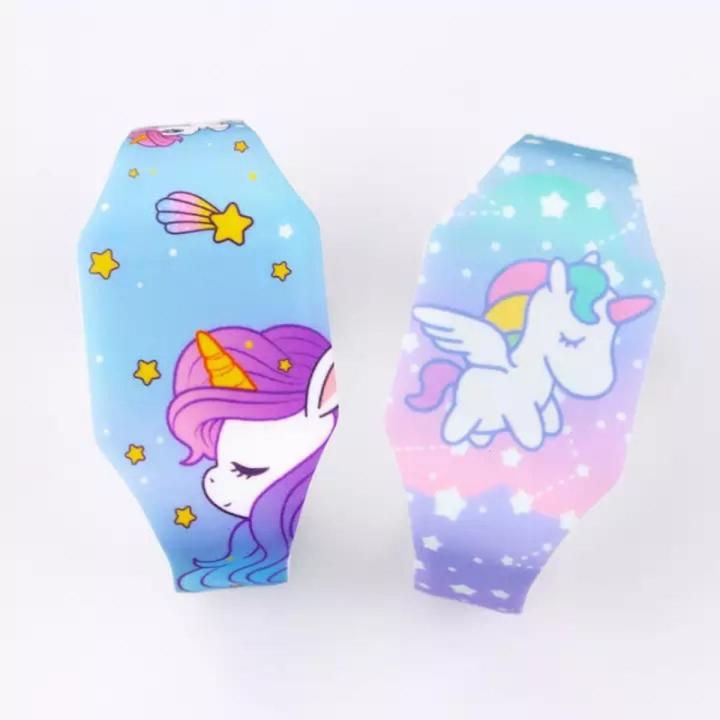 New Luminous Unicorn Child Watches For Girl Ocean World LED Watch Kids Student Electronic Watch Clock