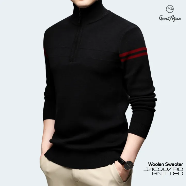 GoodMan%20Premium%20Quality%20Black%20Color%20Full%20Sleeve%20Zipper%20Sweater%20for%20Men.%20-%20Image%204