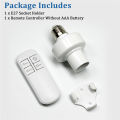 E27 Lamp Holder Wireless Remote Control Stable Performance Light Bulb Cap Socket Switch Screw Kit. 
