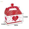 12x Valentine's Day Treat Boxes Portable Paper Box for Dessert Cookie Sweets. 