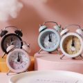 Mini Alarm Clock Electronic Round Number Double Bell Desk Table Digital Quartz Clock Home Decoration Retro Portable Cute Durable. 