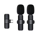 Dual Bluetooth Microphone K9 Wireless Lavalier Microphone Noise Reduction Outdoor Live Broadcast USB Type C Microphone. 