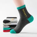 5pairs Mens Socks Spring Autumn Men Long Tube Cotton Socks Male Sweat-absorbent Casual Deodorant Sports Socks Teenager Boys Gift. 