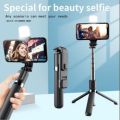 (100cm) Bluetooth Integrated Selfie Stick with Light and Bluetooth Remote Control. 