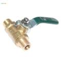 7x Heavy Duty Brass Ball Valve Shut-Off Switch, 1/4 '' Or 3/8 '' NPT Thread Pipe Fitting - Male to Male Green, 1/4.