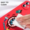ZCSIBORUI for iPhone 14 Pro Max Marvel Superhero Square Edge Pattern Design Liquid Silicone Shockproof Phone Cases. 