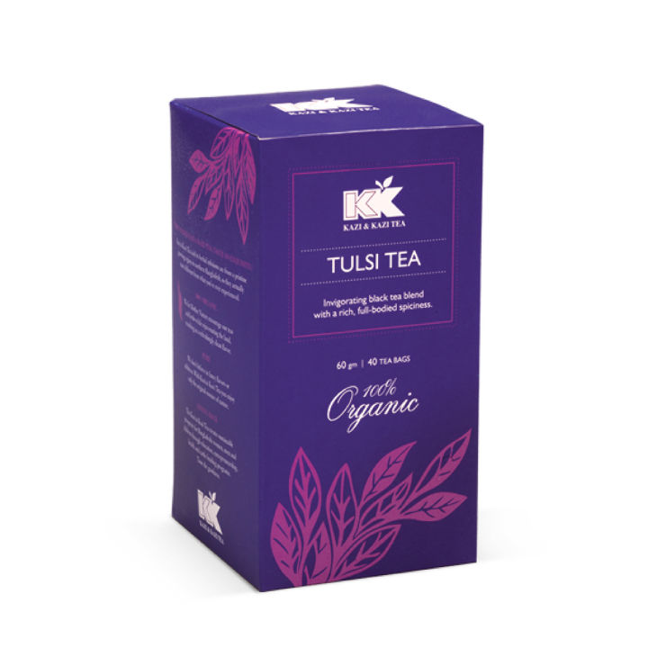 Kazi & Kazi Tulsi Tea Box (40 Tea Bags) - 60gm