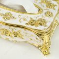 Luxurious Rose Tissue Box Acrylic Holder Cover Luxurious Elegant Design Tissue Holders Paper Holder Napkin Holder for Home Toilet Bath (Gold). 