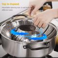 Multifunctional Stainless Steamer Food Strainer or momo or chicken  lotus steamer (23 cm). 