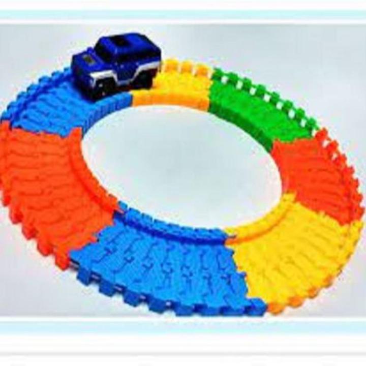 Diecast DIY Puzzle Toy Roller Coaster Track Electronics Toy Car Rail Car Toy for Children Random Color