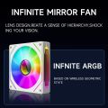 PRISM 4 PRO ARGB CPU Fan 4PIN PWM Silent chassis fan 120mm Infinite Mirror 5V 3PIN Motherboard light Sync Case Cooler Fan. 