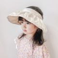 Candy Color Kids Sun Hat Headband Summer Outdoor Baby Boy Girl Empty Top Hat Wide Brim Kids Fisherman Panama Hat.