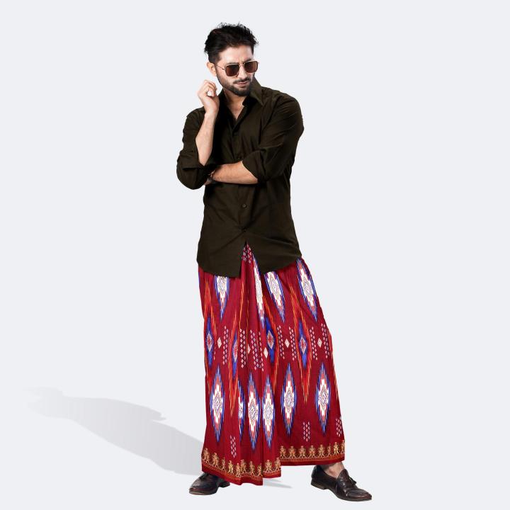 AMANAT%20SHAH%20LUNGI%20FOR%20MEN%20/%20LINEN%20BATIK%20PRINT%20LUNGI%20STITCHED%20(5%20HAND)%20-%20Image%203