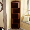 Flexible Bookcases Bookshelf Triangle Corner Standing Bookcase 3/4/5 Tiers Book Rack for Bedroom and Living Room Bookshelves Perfect Furniture your Home & Office (Brown). 