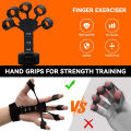 Grip Trainer, Finger Stretcher, Finger Exerciser & Hand Strengthener, Adjustable Level Resistance Finger Trainer for Strength Training. 