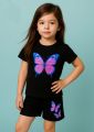 Baby Boy Summer Short Sleeve T-shirt Tee Shorts 2 Pcs Outfits Set used children baby comfortable T-shirt and pant (.