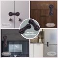 NOOR Baby Safety Cabinet Locks & Straps - Child-Proof Anti-Pinch Cabinet/Drawer Latches - Strong Adhesive, No-Drill , Adjustable & Multi-Purpose Safety Locks for Cupboards, Wardrobe, Refrigerator, Furniture-Home & Baby Safety Protection.. 