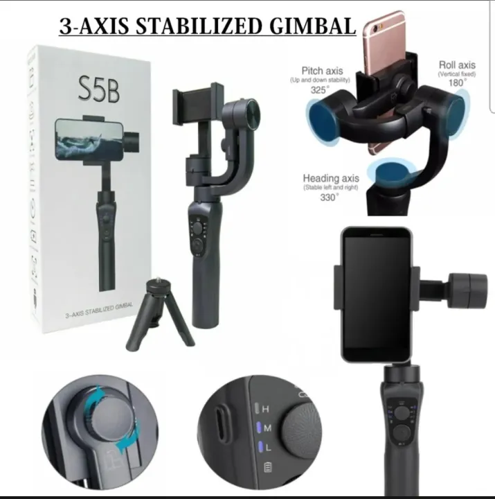 S5B%203%20Axis%20Bluetooth%20Handheld%20Gimbal%20Stabilizer%20Cellphone%20Video%20Record%20Smartphone%20Gimbal%20For%20Smartphone%20Action%20Camera%20-%20Image%202