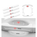 8Pcs/Set Transparent Car Door Protector Universal Car Door Handle Anti-Scratch Durable Soft PVC Protective Stickers for Toyota.